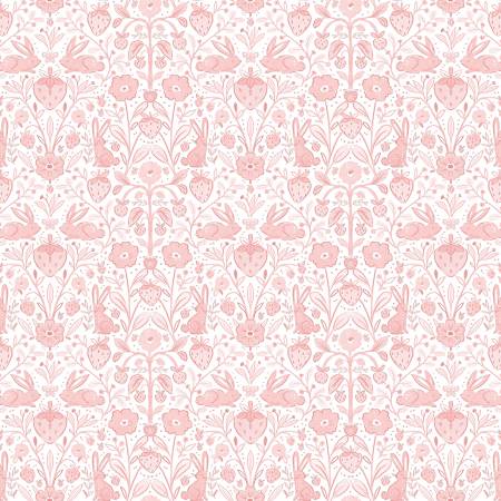 STRAWBERRY JAM: Easter Symmetry-White (1/4 Yard)
