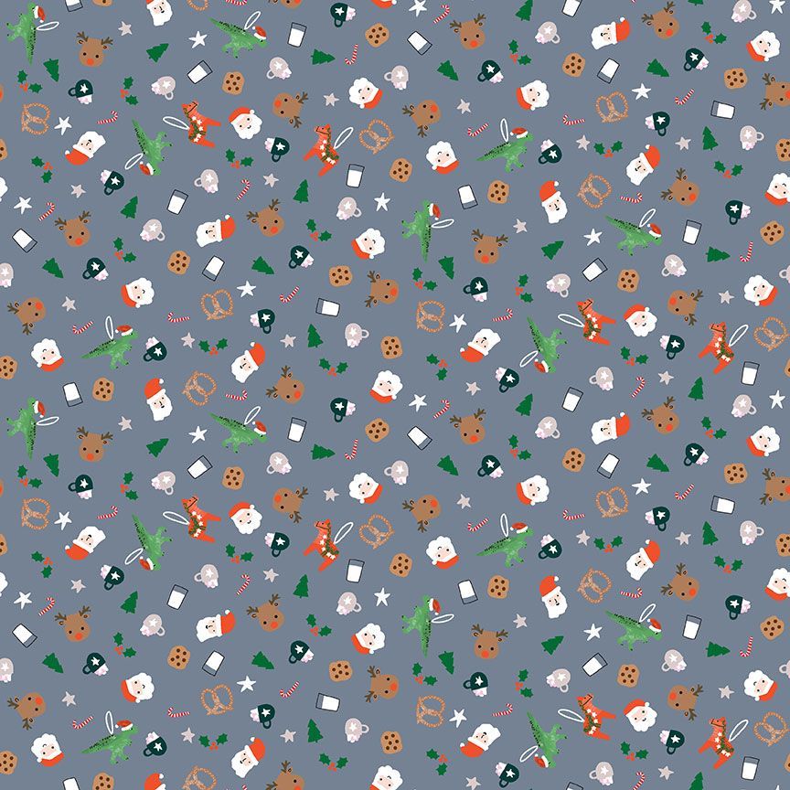 CAT'S PAJAMAS: Tracking Santa (1/4 Yard)