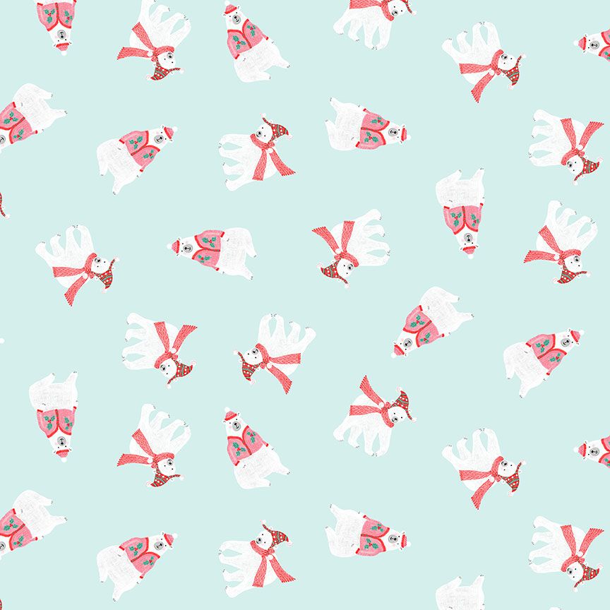 SLEIGH IT AIN'T SNOW: Polar Brrr-Glacier (1/4 Yard)