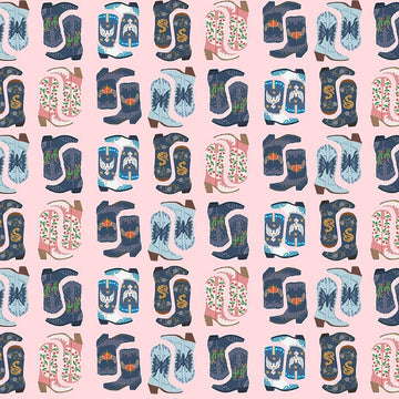 SHIMMER: Dancing Boots-Blush (1/4 Yard)