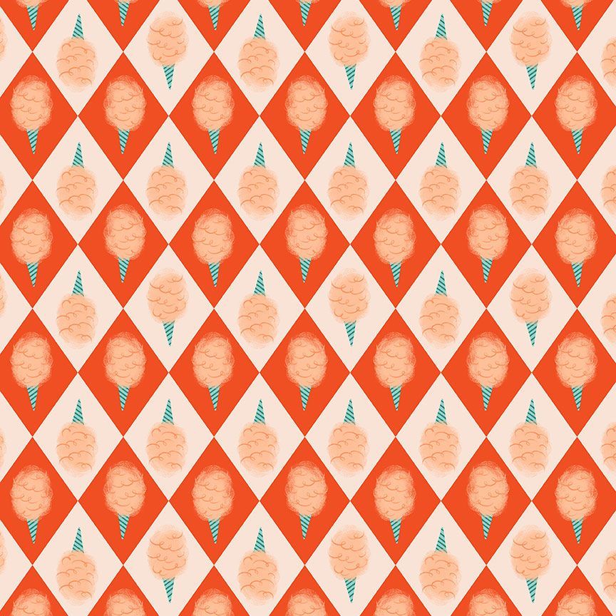 TICKET TO RIDE: Cotton Cand-Lava (1/4 Yard)