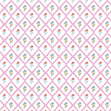 SPRINGTIME IN PARIS: Botanical-White (1/4 Yard)