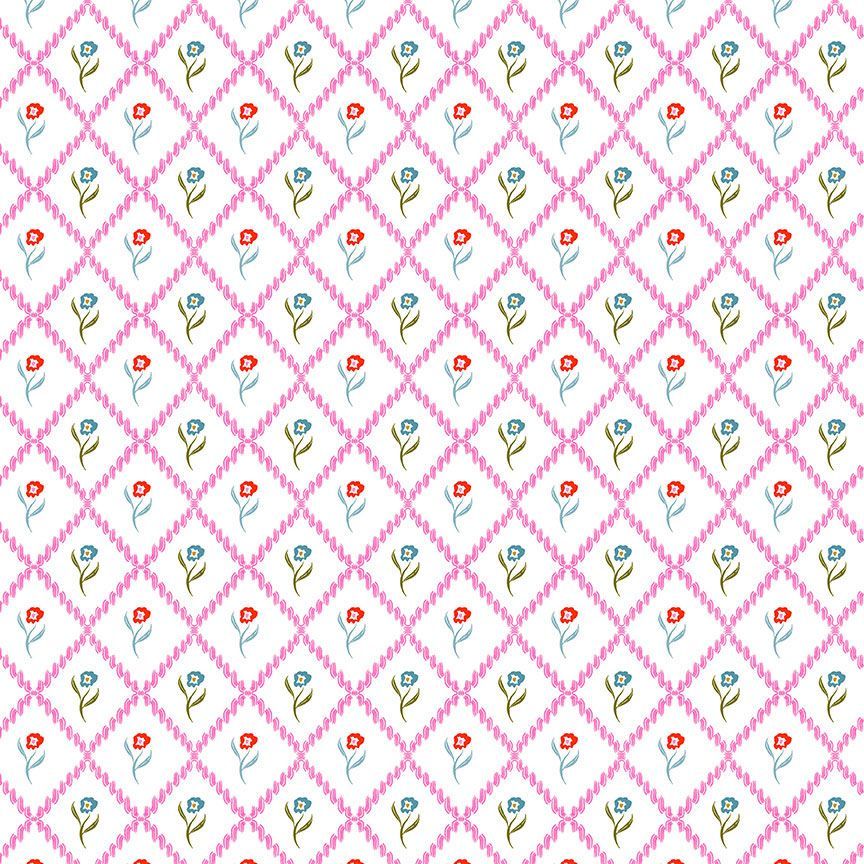 SPRINGTIME IN PARIS: Botanical-White (1/4 Yard)