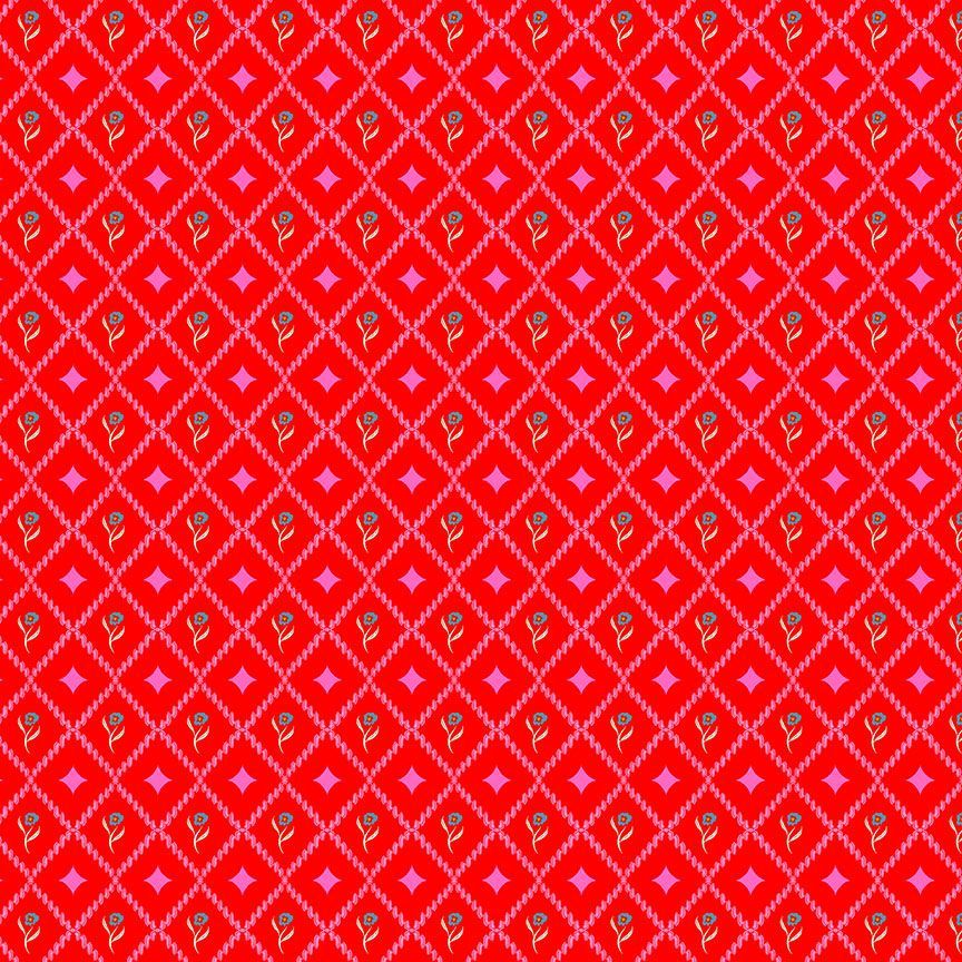 SPRINGTIME IN PARIS: Les Fleurs-Rose (1/4 Yard)