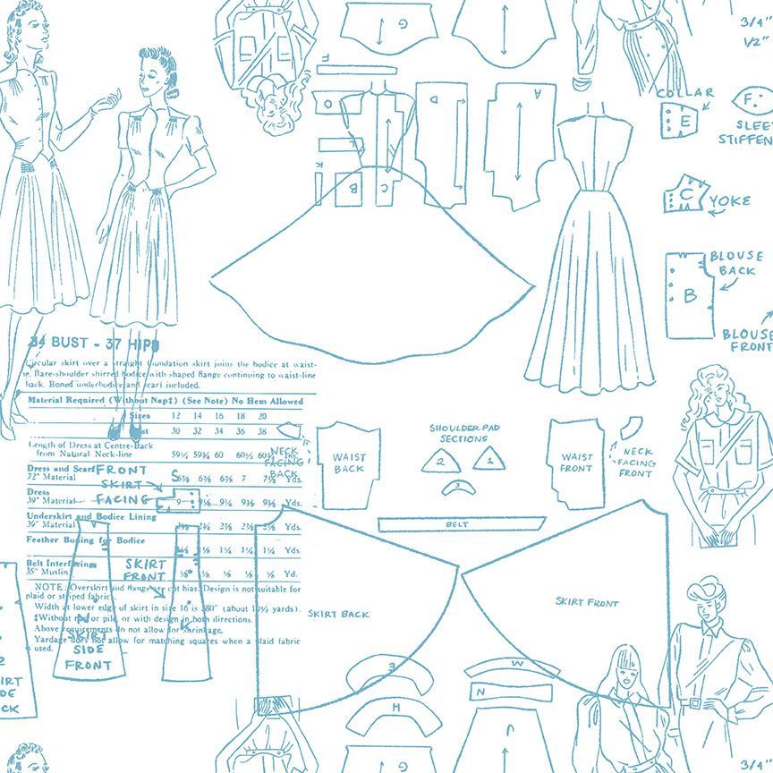 STITCH & GLOW: Sew Far Sew Good-White (1/4 Yard)