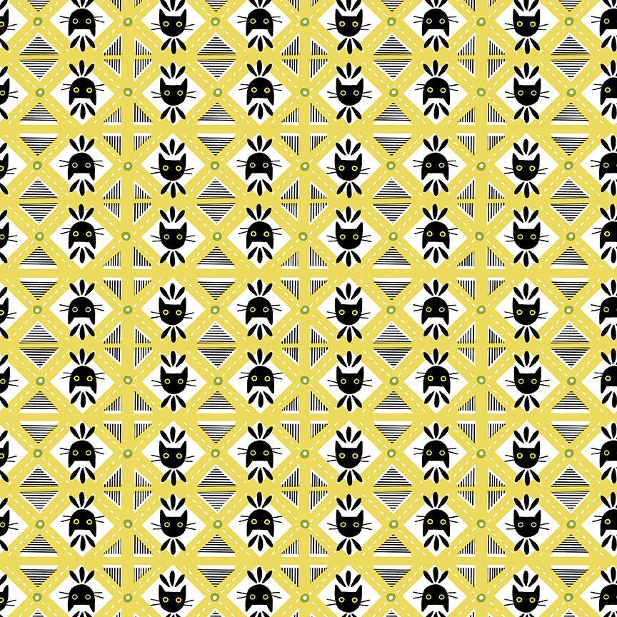 A TALL YARN: Diamond Kittys (1/4 Yard)