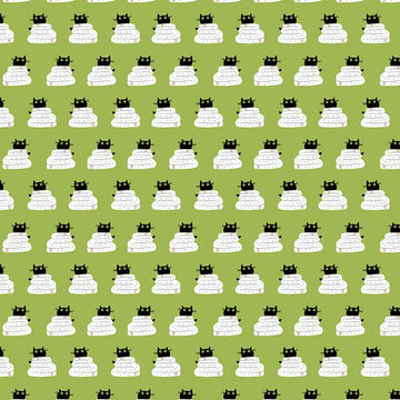 CATS IN LAUNDRY: Wrap-Grass (1/4 Yard)