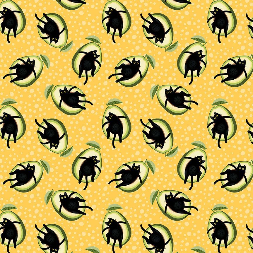 FURRUIT COCKTAIL: Avocatos-Mimosa (1/4 Yard)