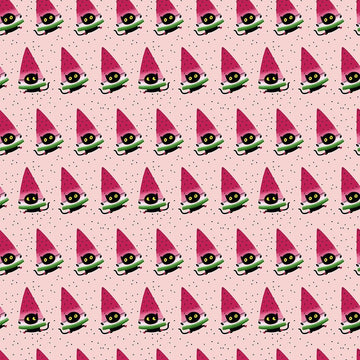 FURRUIT COCKTAIL: One in a Meowlon-Pink (1/4 Yard)