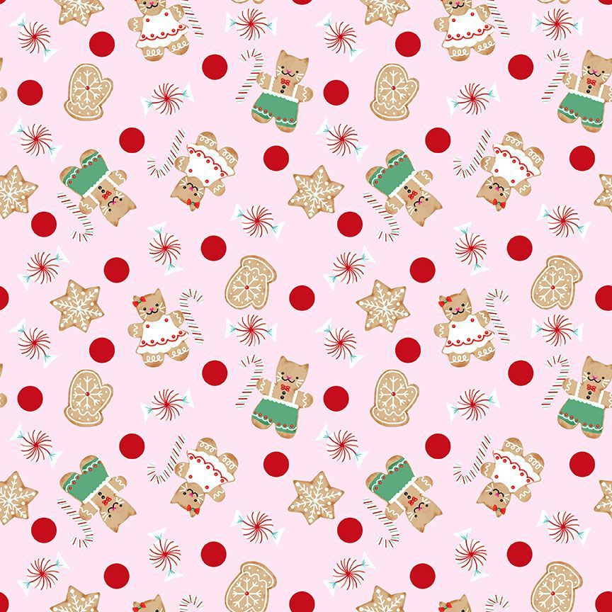 FELINE FESTIVE: Gingerbread (1/4 Yard)
