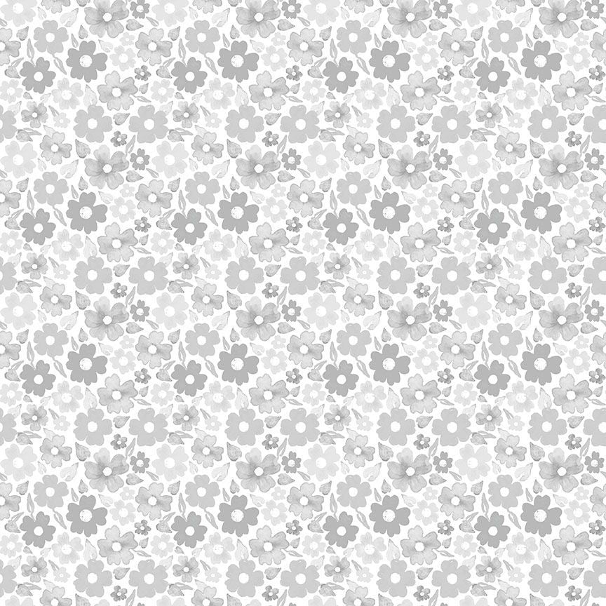 QUIET RIOT: Blossom-White (1/4 Yard)