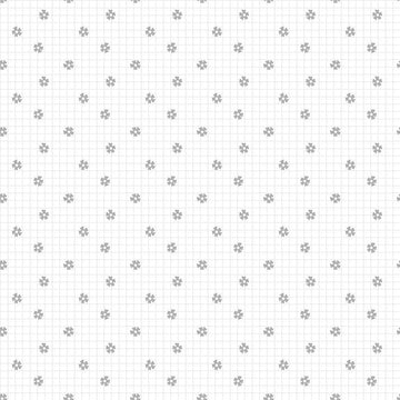 QUIET RIOT: Flower Grid-White (1/4 Yard)