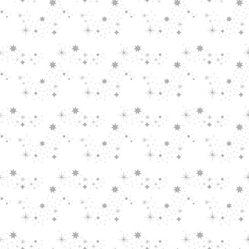 QUIET RIOT: Star Spray-White (1/4 Yard)