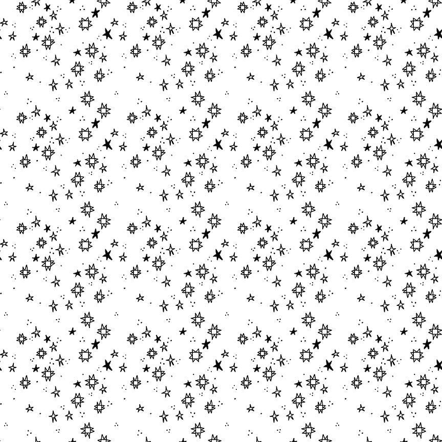 QUIET RIOT: Quilstellation-White (1/4 Yard)