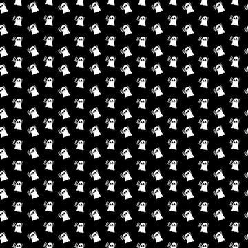 COSTUME PARTY: Boo-Black (1/4 Yard)