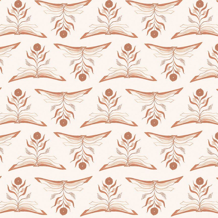 Dear Stella Bookish: Check Me Out-Gardenia (1/4 Yard)