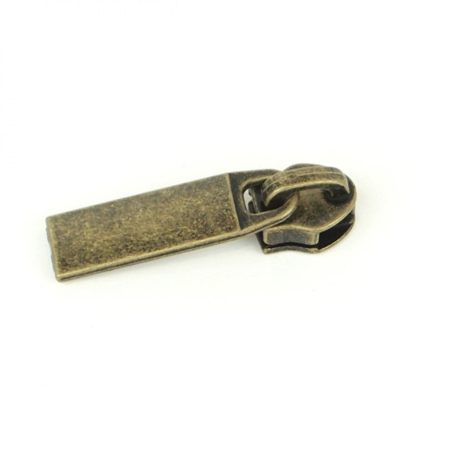 Rectangle Zipper Pull- Antique