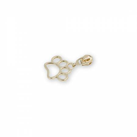 Paw Print Zipper Pull- Gold