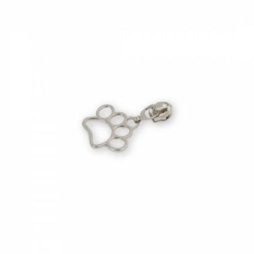 Sallie Tomato: Paw Print Zipper Pull-Nickel