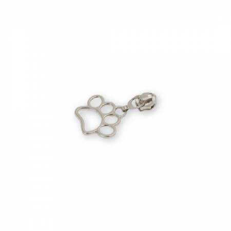 Sallie Tomato: Paw Print Zipper Pull-Nickel