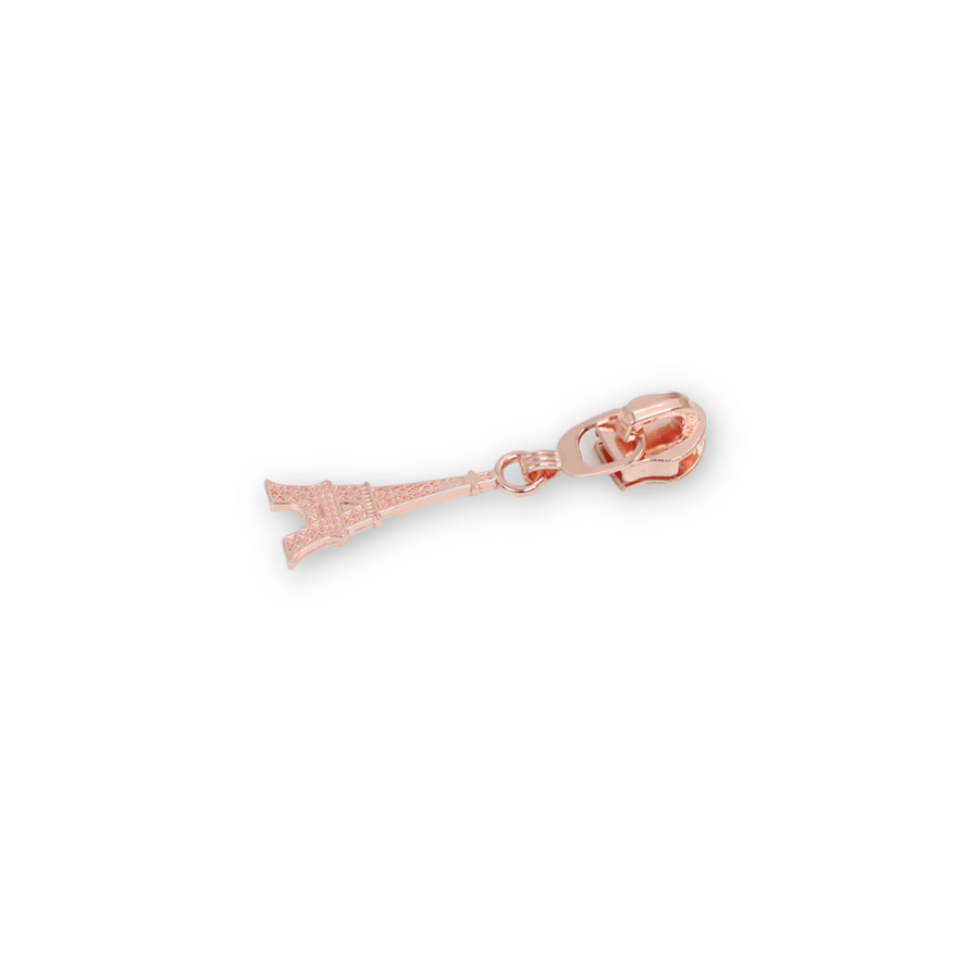 Eiffel Tower Zipper Pull- Rose Gold