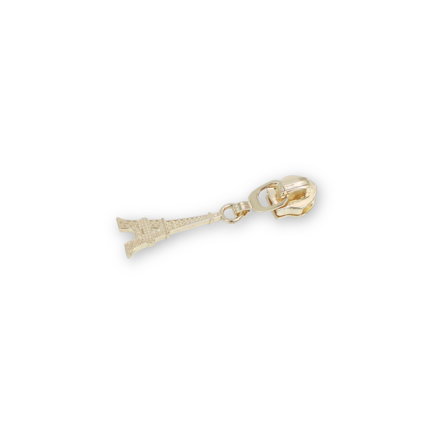 Eiffel Tower Zipper Pull- Gold