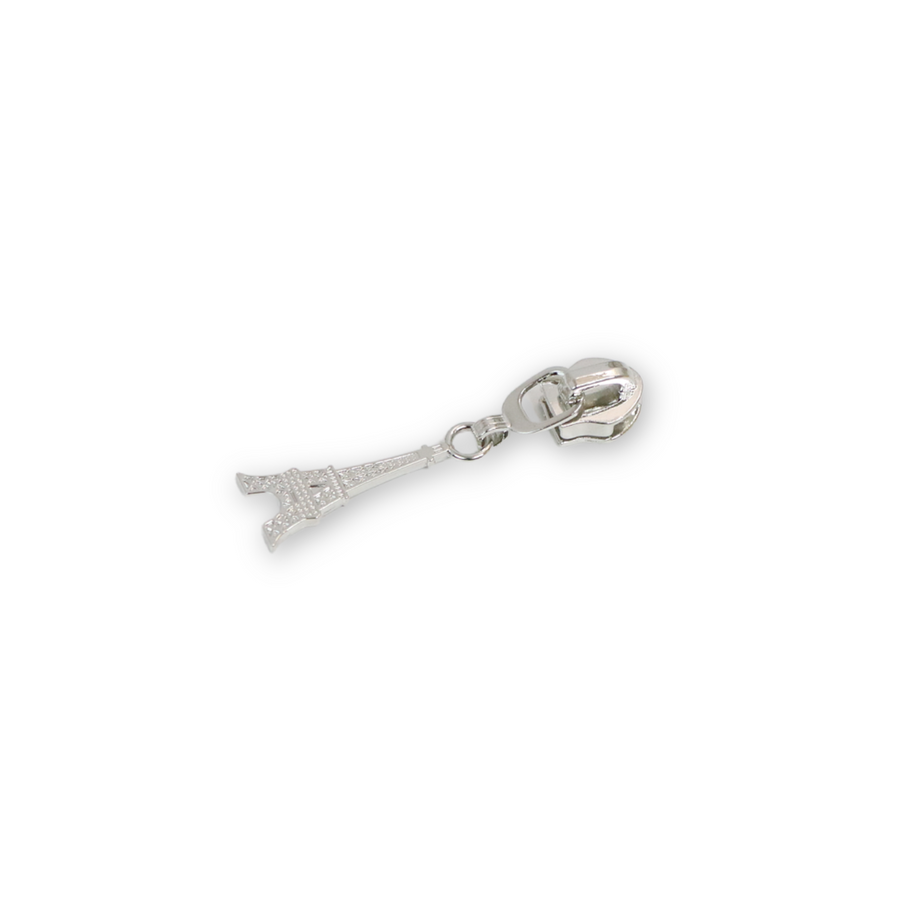 Eiffel Tower Zipper Pull- Nickel