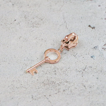 Sallie Tomato: Key Zipper Pull-Rose Gold