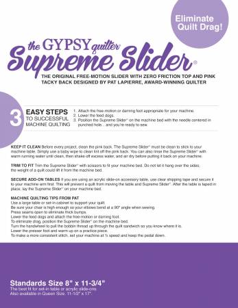 Gypsy Quilter: Supreme Slider: Standard (8x11-3/4