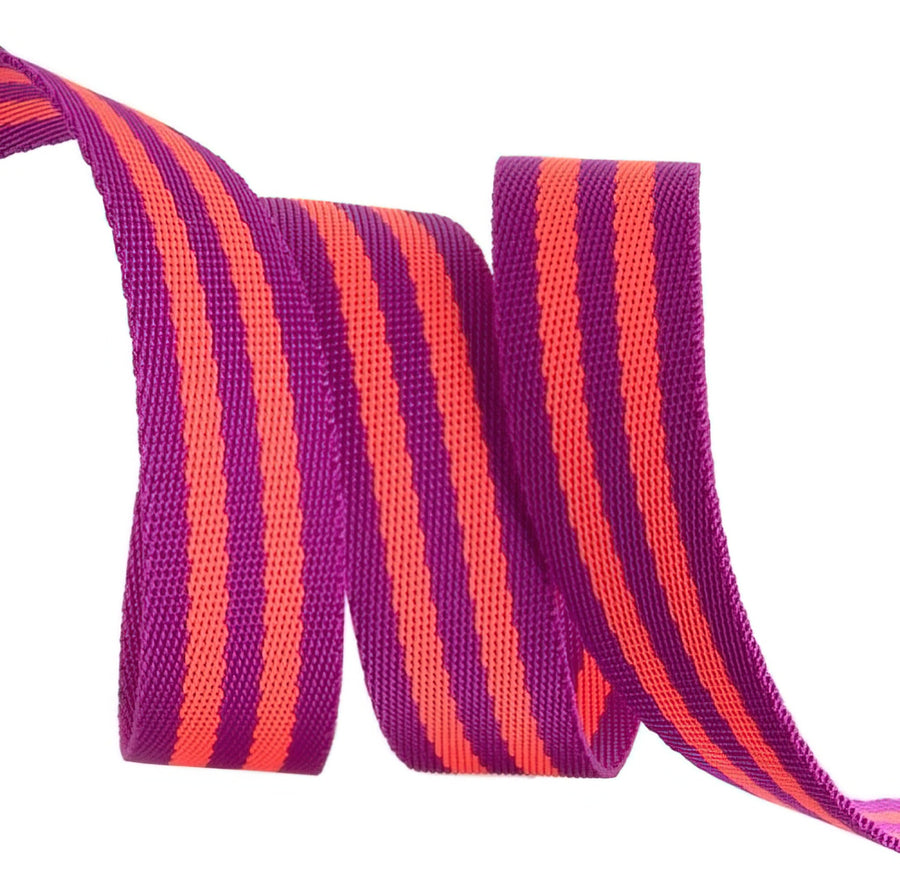 Tula Pink: Striped-Watermelon and Plum 1