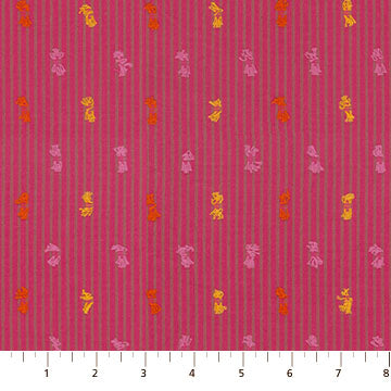 GARDEN VARIETY: Channeling-Magenta (1/4 Yard)
