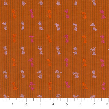 GARDEN VARIETY: Channeling-Rust (1/4 Yard)