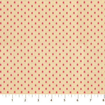 GARDEN VARIETY: Droplets-Rouge (1/4 Yard)
