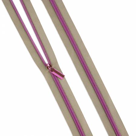 Tula Pink: #5 Nylon Coil Zipper 3yds-Beige