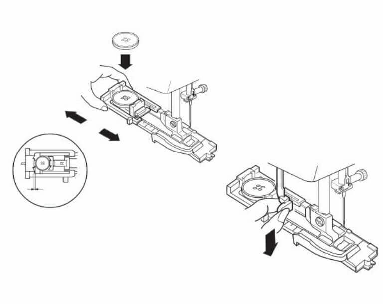 Buttonhole Foot with Slide: b37/38