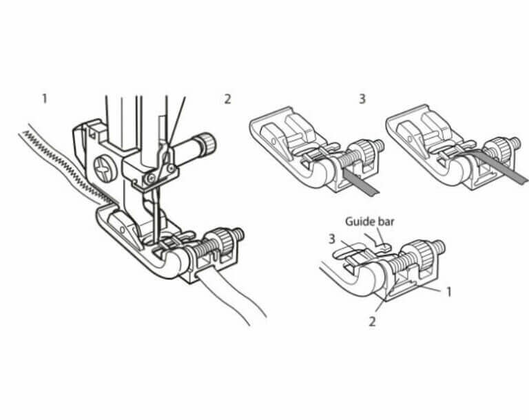 Ribbon Couching Foot: b37/38