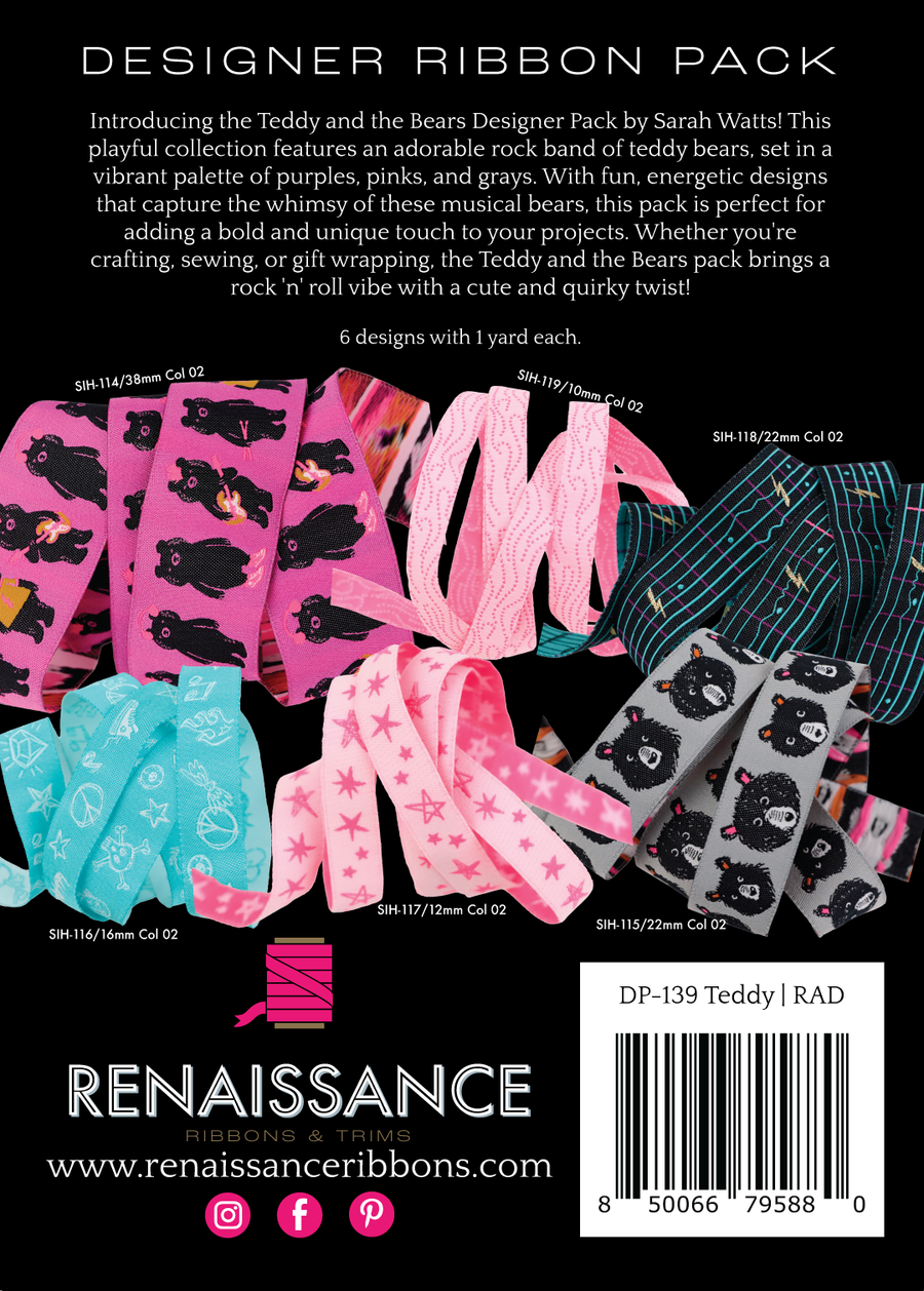 Ruby Star Society TEDDY & THE BEARS: Rad-Designer Ribbon Pack