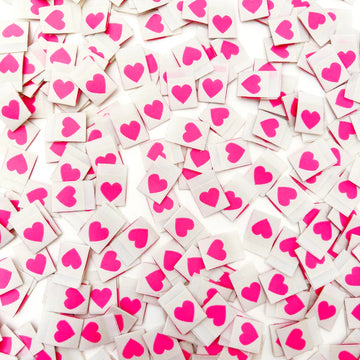Sarah Hearts Sew in Labels: Hearts- Pink