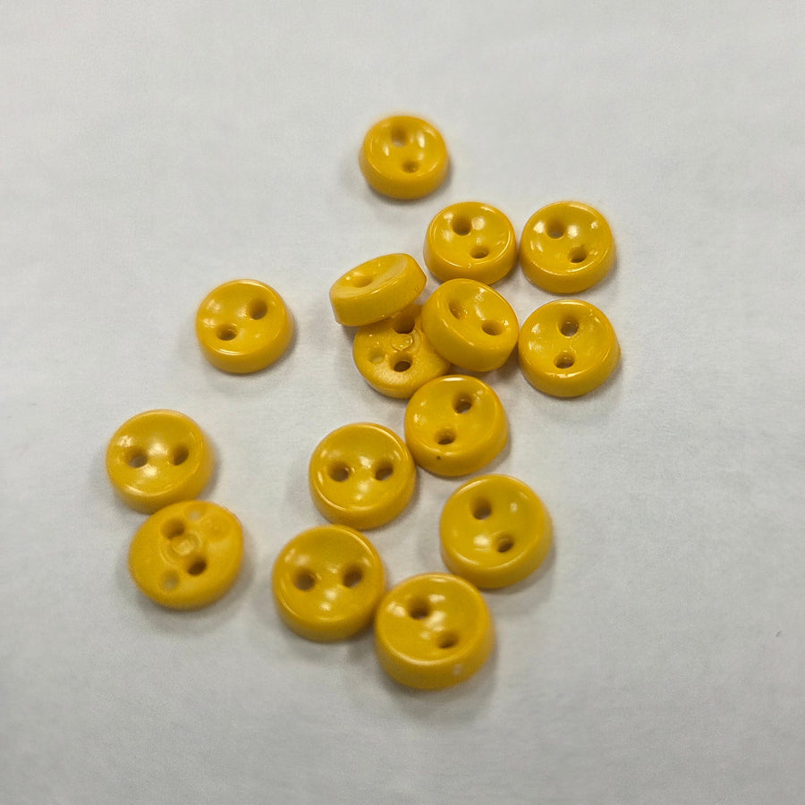 Doll Button: 7mm-Bright Yellow