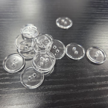 TRANSPARENT BUTTON, 2 HOLES