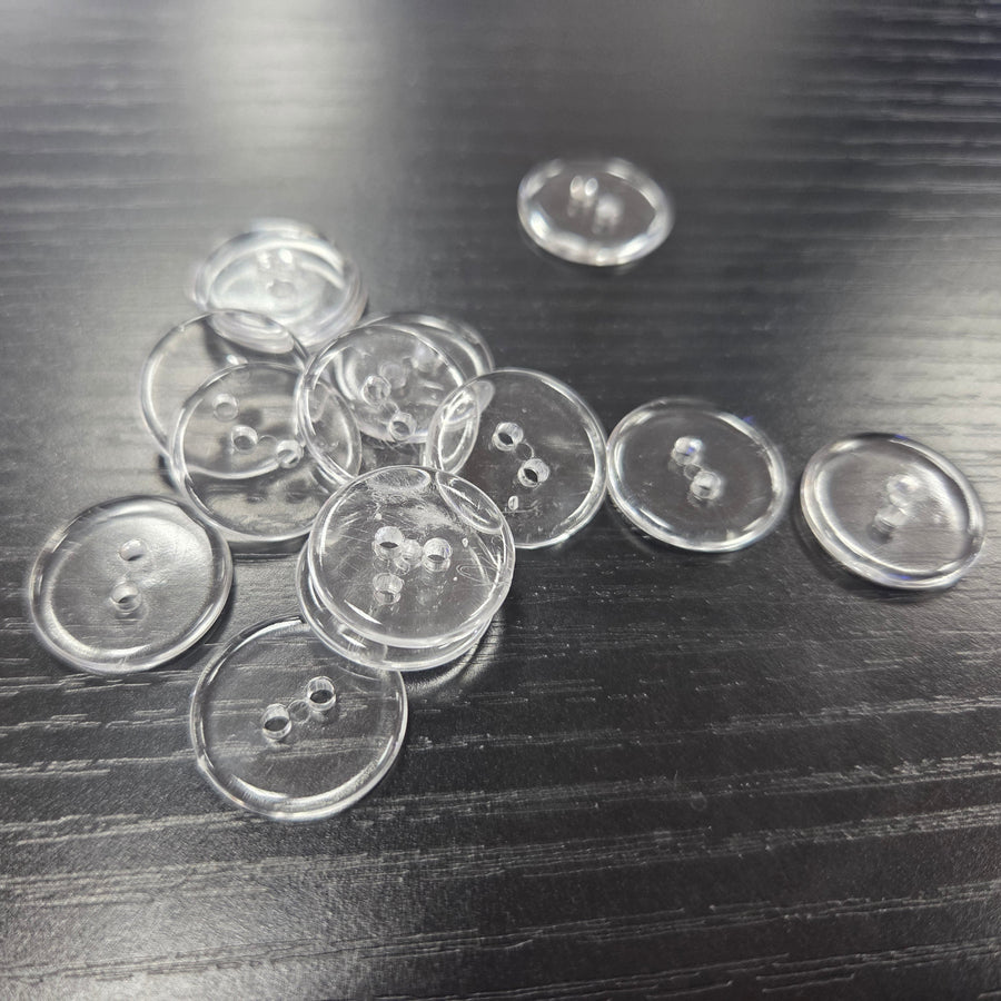 TRANSPARENT BUTTON, 2 HOLES