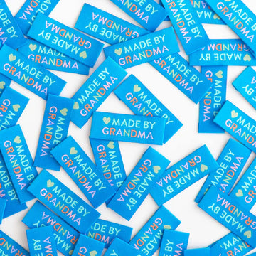 Sarah Hearts Sew in Labels: Made By Grandma- Blue