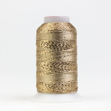 GLAMORE: 12wt Rayon Metallic 300yds-Light Brass 7102