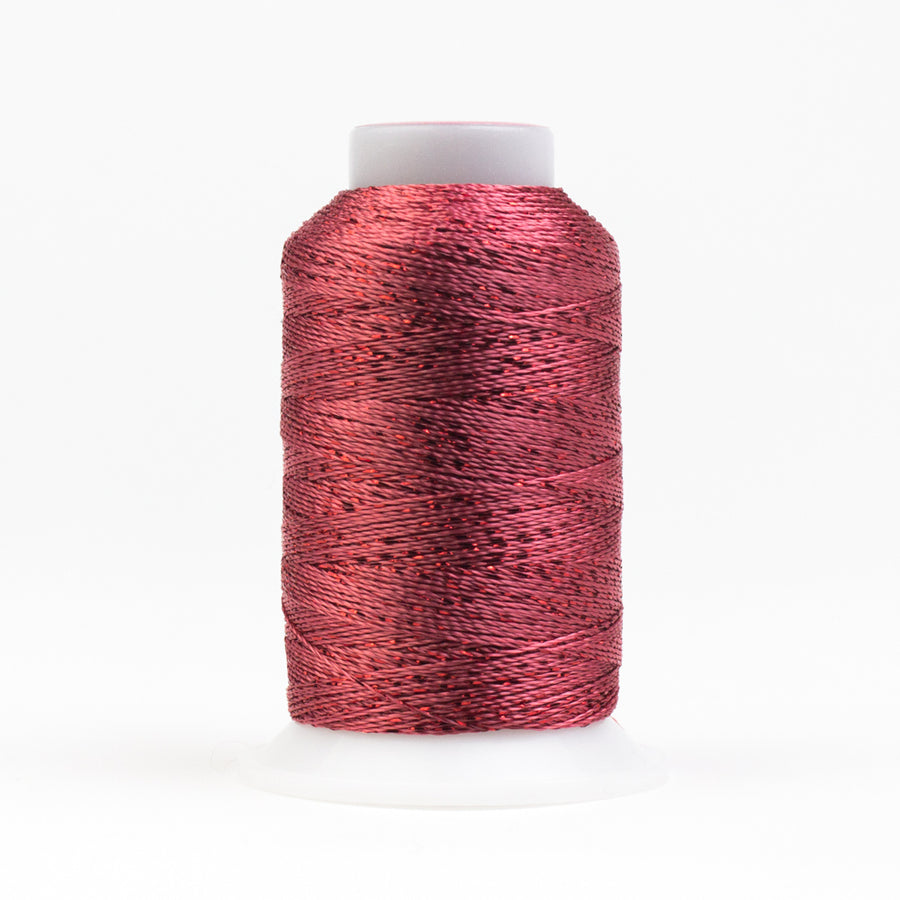 GLAMORE: 12wt Rayon Metallic 300yds-Coral Rose 2514