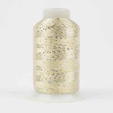 SPOTLITE: 40wt Metallic 1094yds-White/Gold Twist 6215