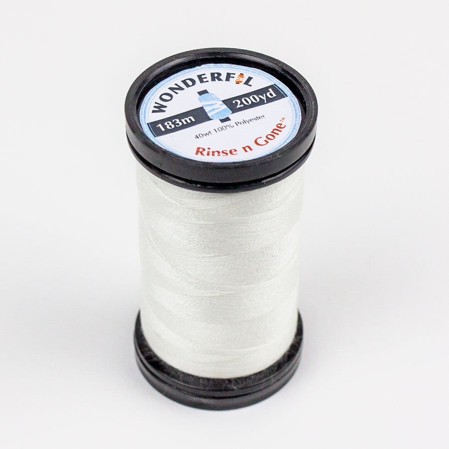 RINSE N’ GONE: 40wt Washaway Polyester 200yds