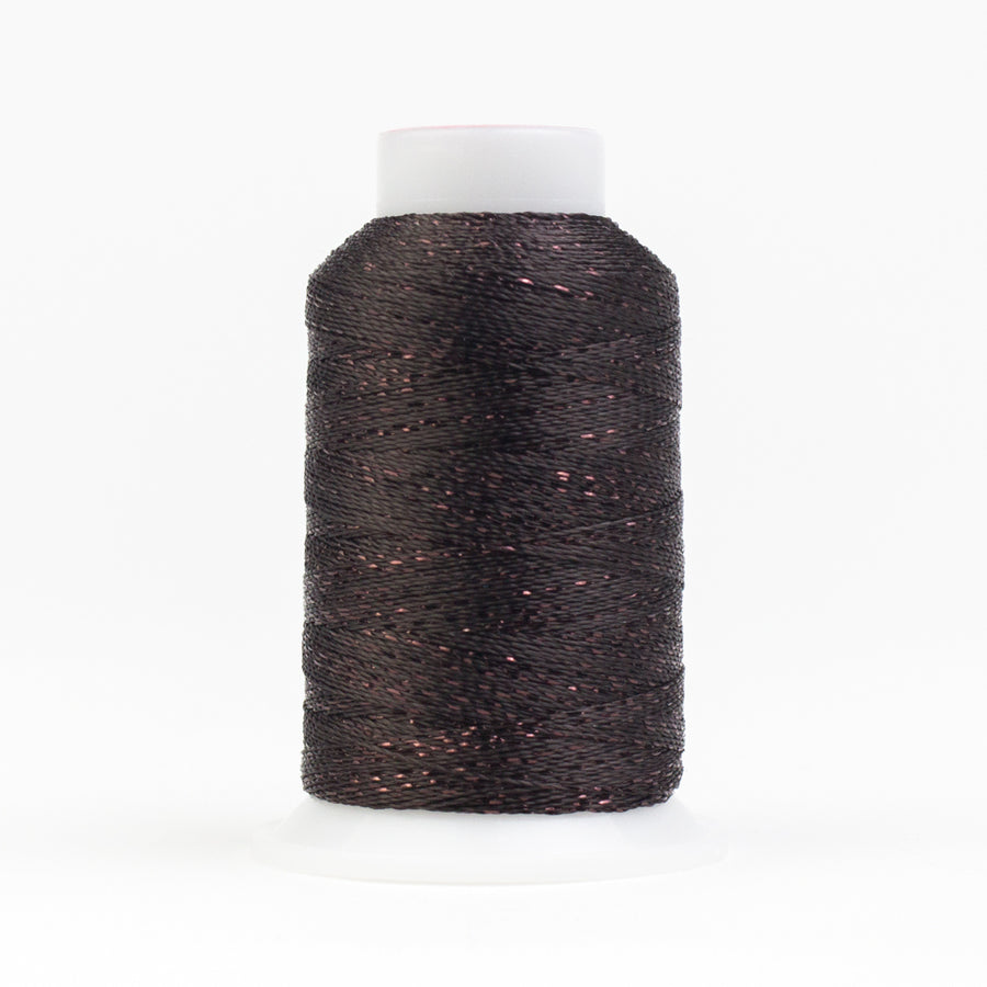 GLAMORE: 12wt Rayon Metallic 300yds-Licorice 7125