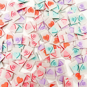 Sarah Hearts Sew in Labels: Valentine's Day Candy Hearts- Multi