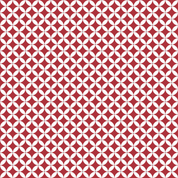 It's Raining Cats and Dogs: Circle Crescents in Red (1/4 Yard)