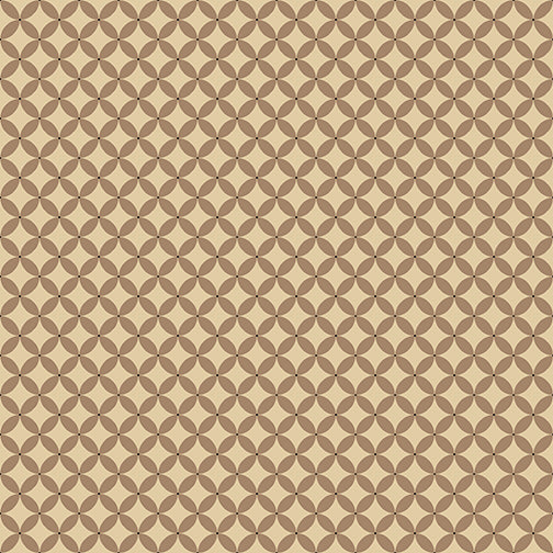 It's Raining Cats and Dogs: Circle Crescents in Camel (1/4 Yard)